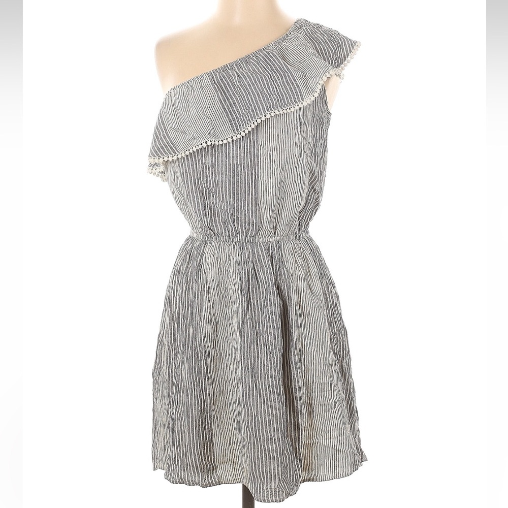 American Eagle Outfitters One-Shoulder Striped Dress